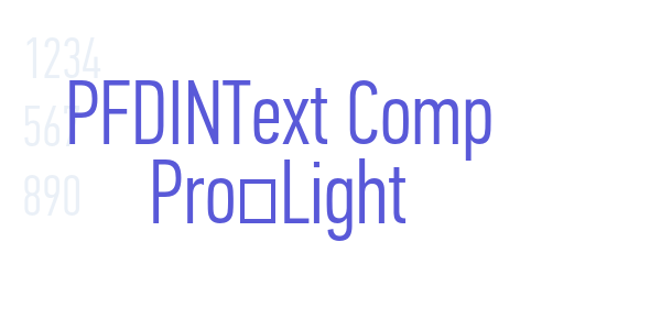 PFDINText Comp Pro-Light font free