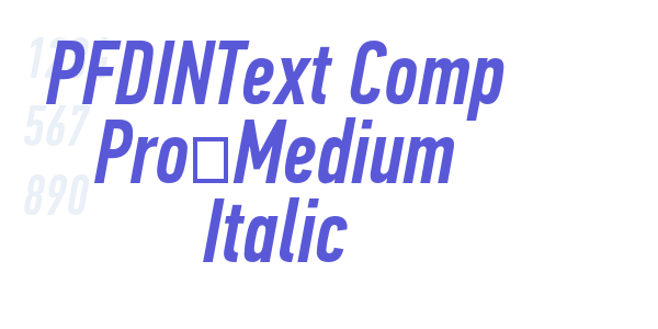 PFDINText Comp Pro-Medium Italic font free