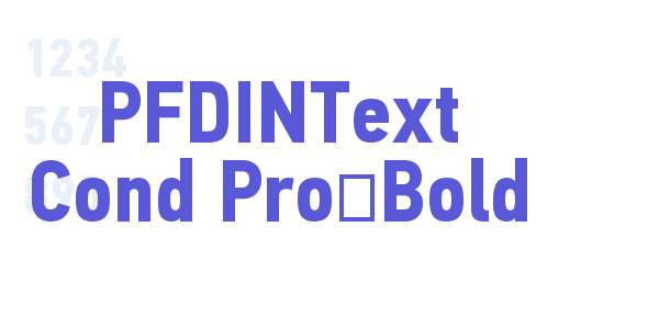 PFDINText Cond Pro-Bold font free