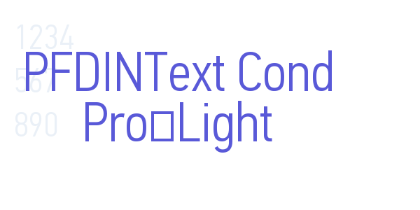 PFDINText Cond Pro-Light font free