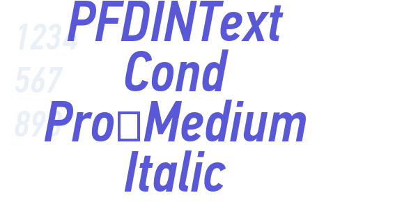 PFDINText Cond Pro-Medium Italic font free