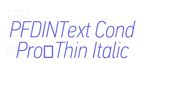 PFDINText Cond Pro-Thin Italic font free