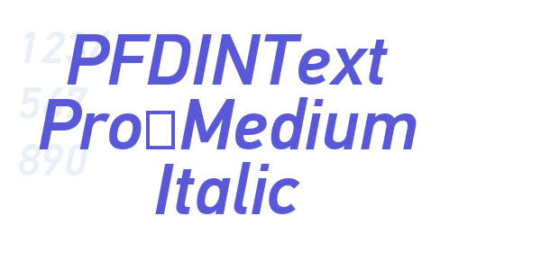 PFDINText Pro-Medium Italic font free