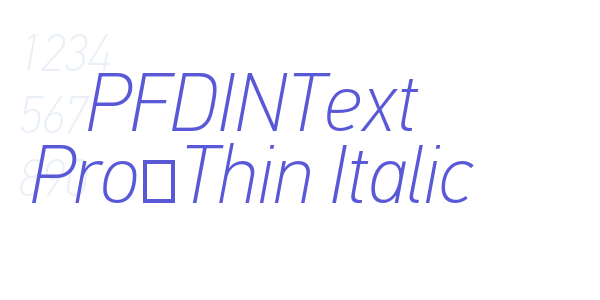 PFDINText Pro-Thin Italic font free