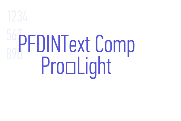 PFDINText Comp Pro-Light