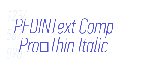 PFDINText Comp Pro-Thin Italic-font-download