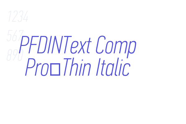 PFDINText Comp Pro-Thin Italic