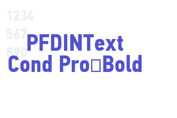 PFDINText Cond Pro-Bold
