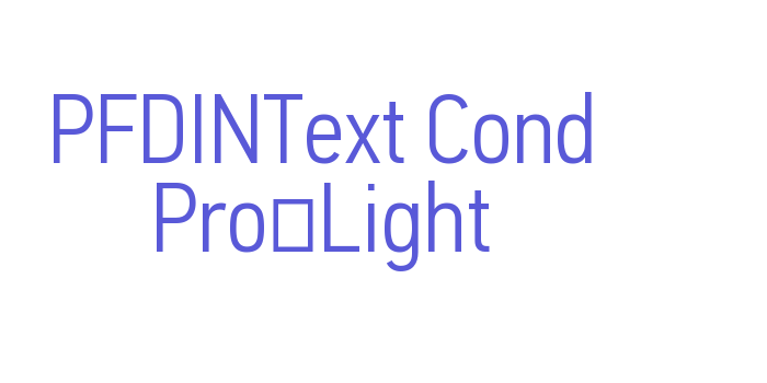 PFDINText Cond Pro-Light Font Download