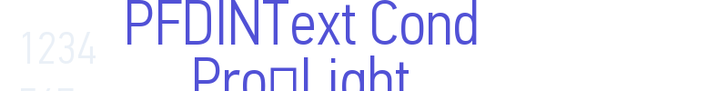 PFDINText Cond Pro-Light-font