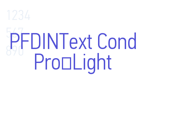 PFDINText Cond Pro-Light