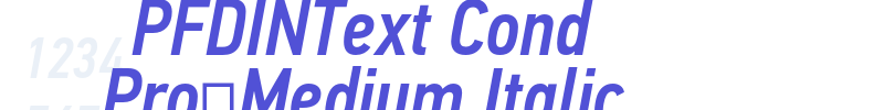 PFDINText Cond Pro-Medium Italic-font