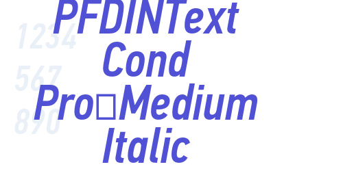 PFDINText Cond Pro-Medium Italic