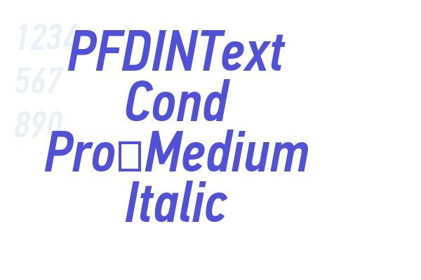 PFDINText Cond Pro-Medium Italic
