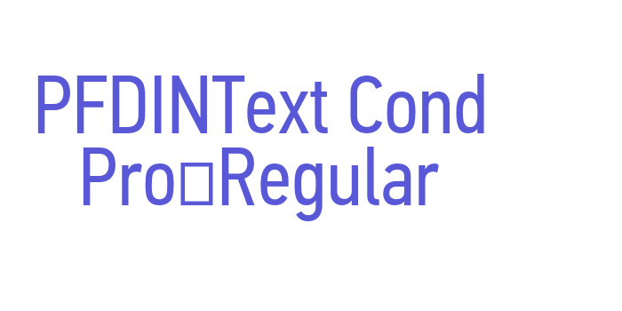 PFDINText Cond Pro-Regular Font Download