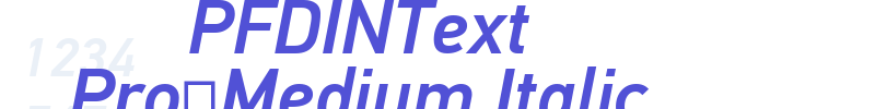 PFDINText Pro-Medium Italic-font