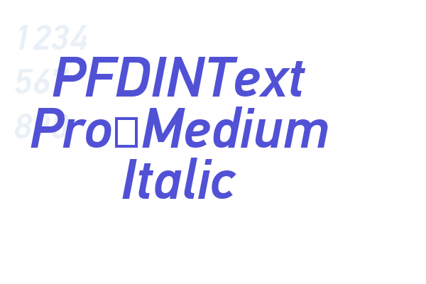 PFDINText Pro-Medium Italic