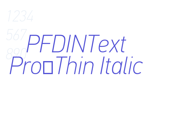 PFDINText Pro-Thin Italic