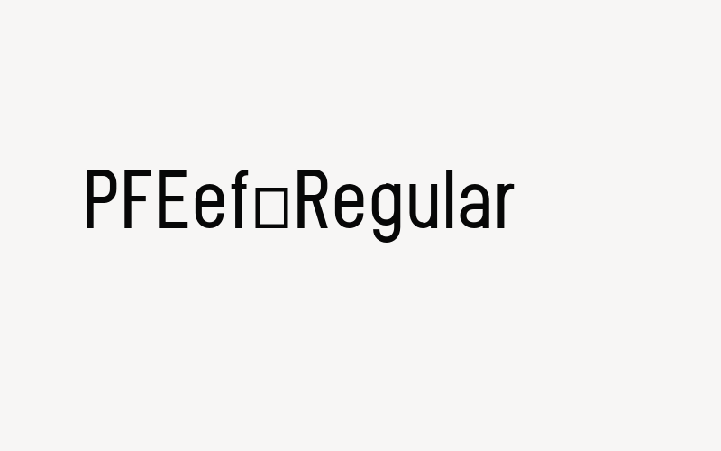 PFEef-Regular Font