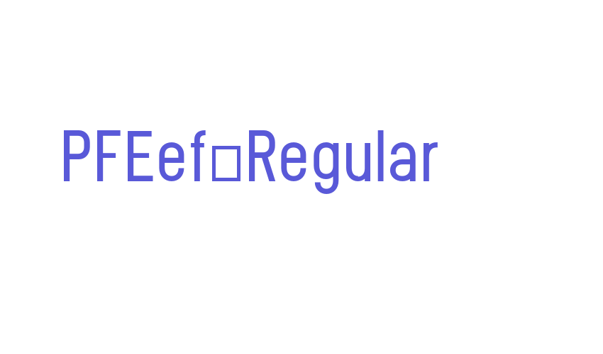 PFEef-Regular Font