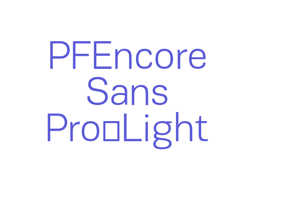 PFEncore Sans Pro-Light Font