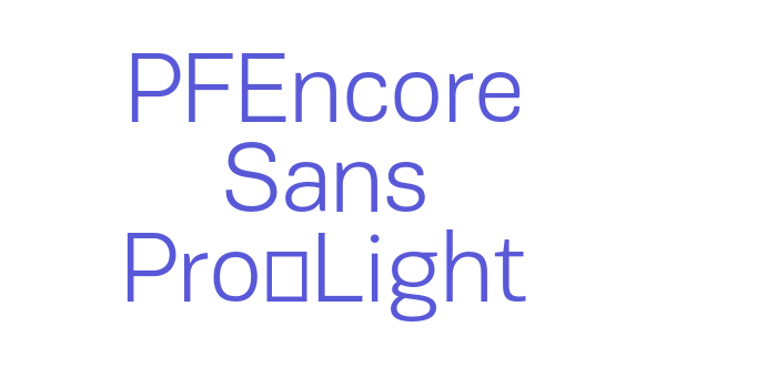 PFEncore Sans Pro-Light Font Download