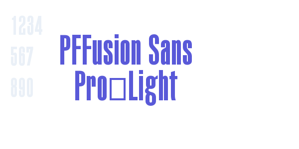 PFFusion Sans Pro-Light font free