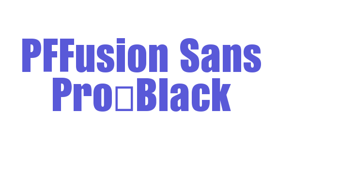 PFFusion Sans Pro-Black Font Download