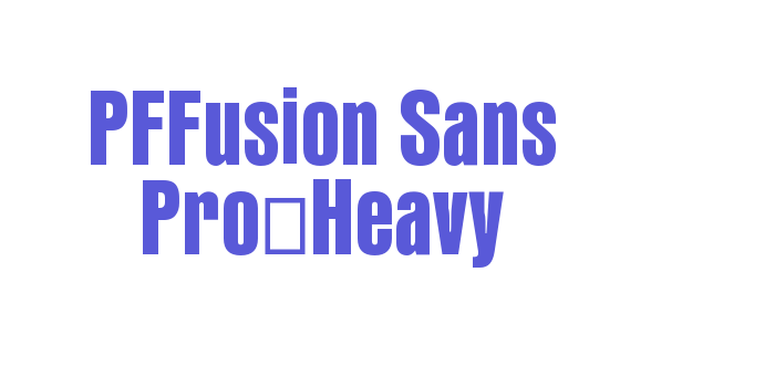 PFFusion Sans Pro-Heavy Font Download