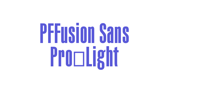 PFFusion Sans Pro-Light Font Download