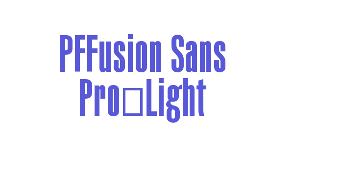 PFFusion Sans Pro-Light Font