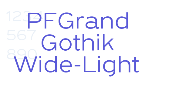 PFGrand Gothik Wide-Light font