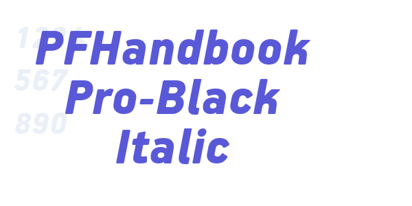 PFHandbook Pro-Black Italic font