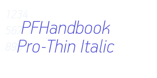 PFHandbook Pro-Thin Italic font