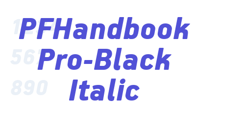PFHandbook Pro-Black Italic-font-download