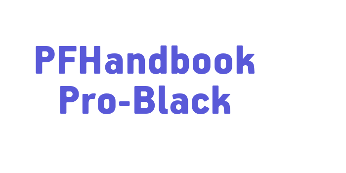 PFHandbook Pro-Black Font Download