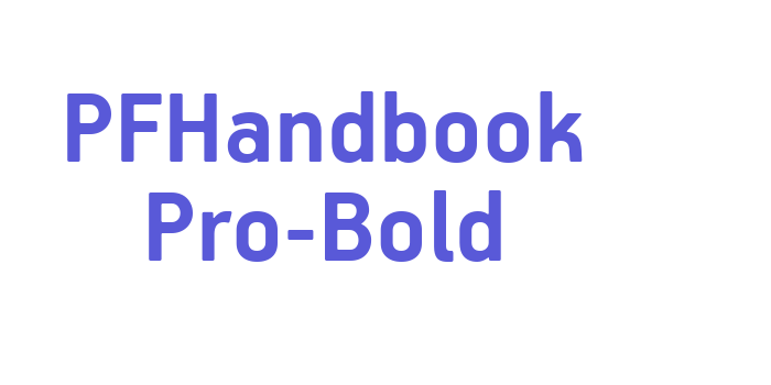 PFHandbook Pro-Bold Font