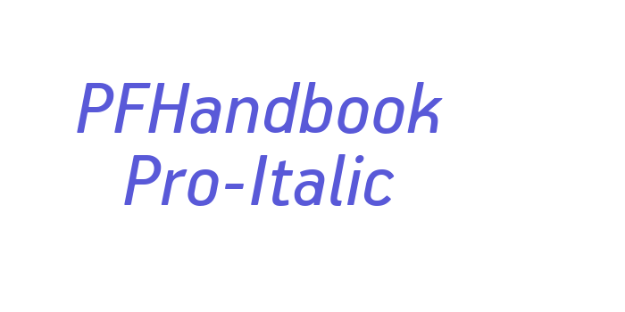 PFHandbook Pro-Italic Font Download