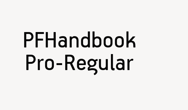 PFHandbook Pro-Regular Font