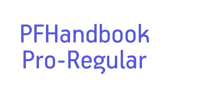 PFHandbook Pro-Regular Font