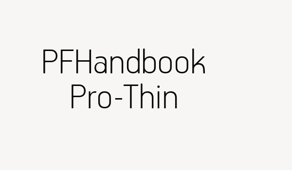 PFHandbook Pro-Thin Font