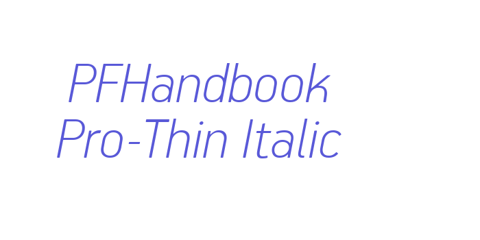 PFHandbook Pro-Thin Italic Font Download