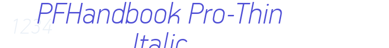 PFHandbook Pro-Thin Italic-font