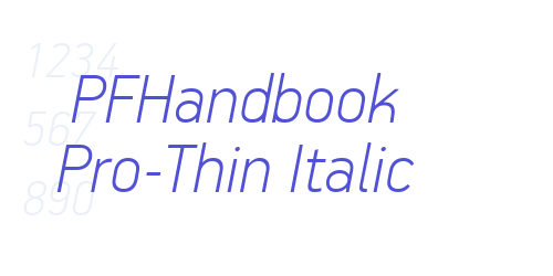PFHandbook Pro-Thin Italic-font-download