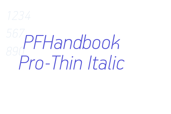 PFHandbook Pro-Thin Italic