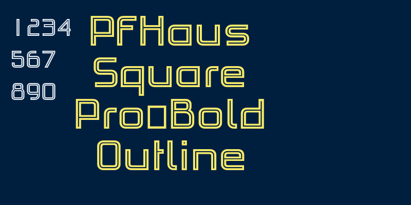 PFHaus Square Pro-Bold Outline