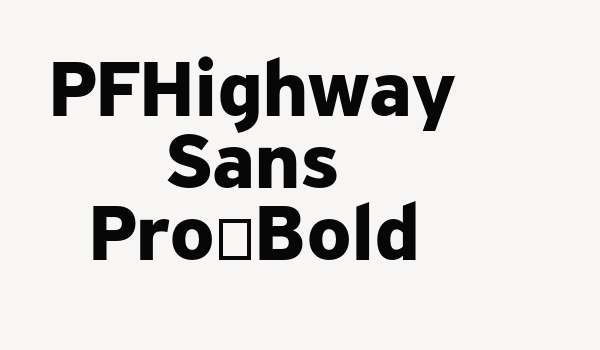 PFHighway Sans Pro-Bold Font