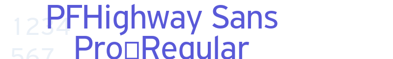 PFHighway Sans Pro-Regular font