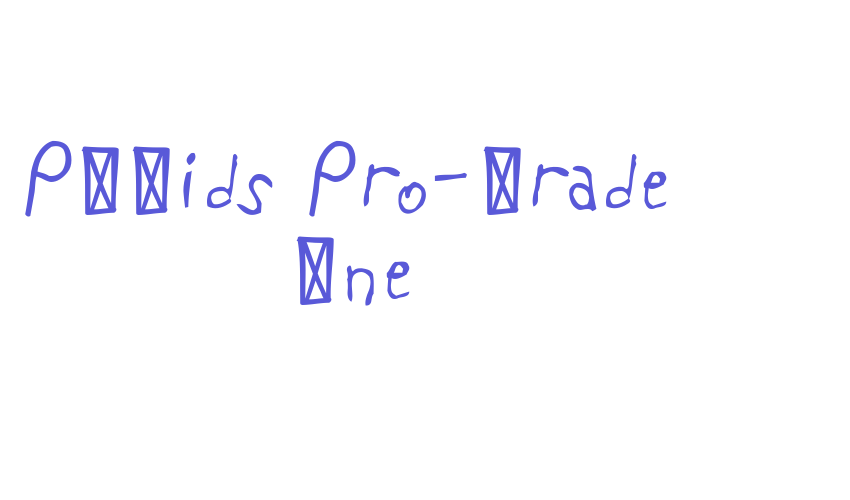 PFKids Pro-Grade One Font Download