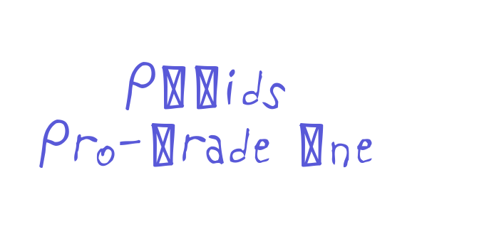 PFKids Pro-Grade One Font Download